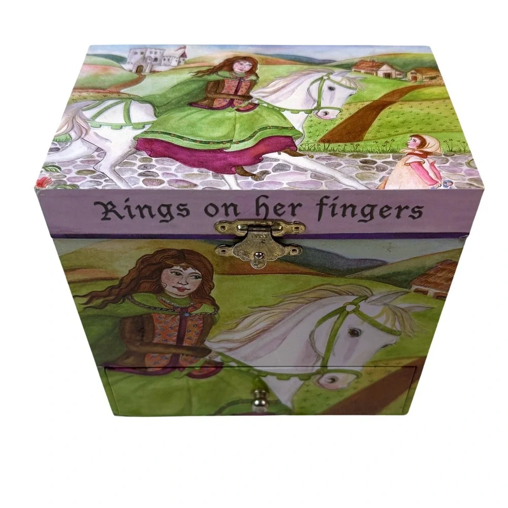 Vintage Enchantmints Rings On Her Fingers Kids Jewerly Box Trinket Princesscore